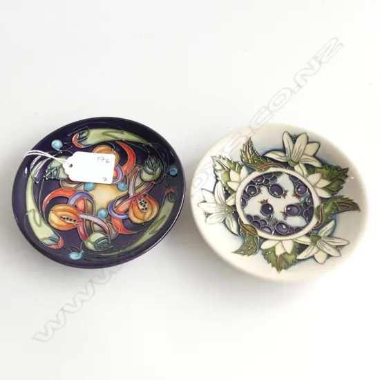 Two Moorcroft small trays 'Celtic Web' and 'Juneberry'